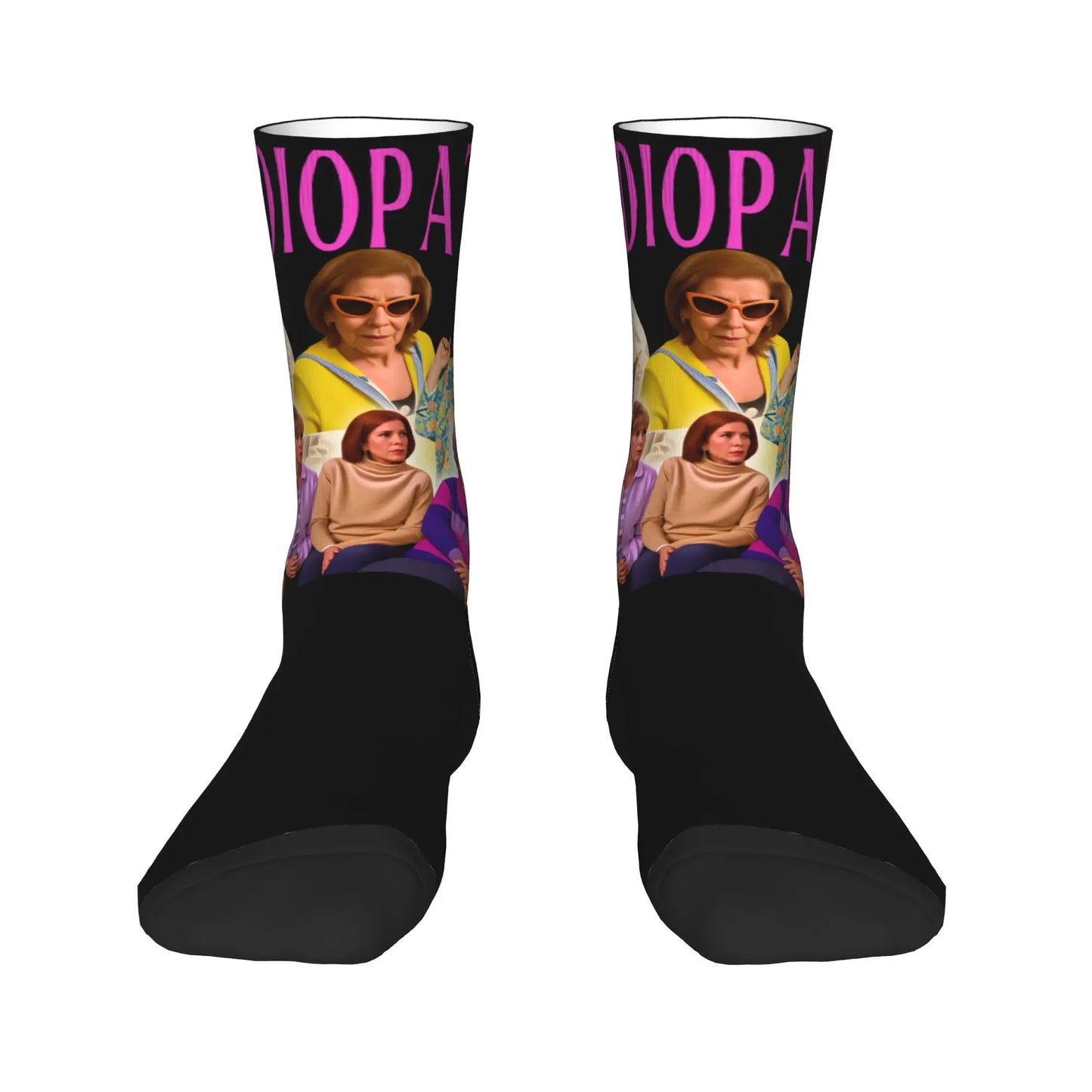Aquí No Hay Quien Viva Novelty Crew Socks | Men's Non-Slip Novelty Crew Socks Peaceful Pleasures Health and Wellness