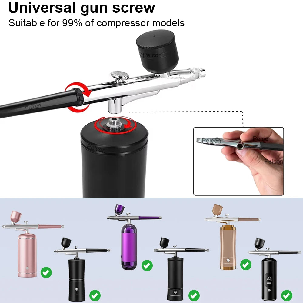 Airbrush Mini Spray Gun for Painting Model Cake Paint Spray Gun 0.3mm Nozzles Portable Air brush Spray Gun with Cleaning Kit Peaceful Pleasures Health and Wellness