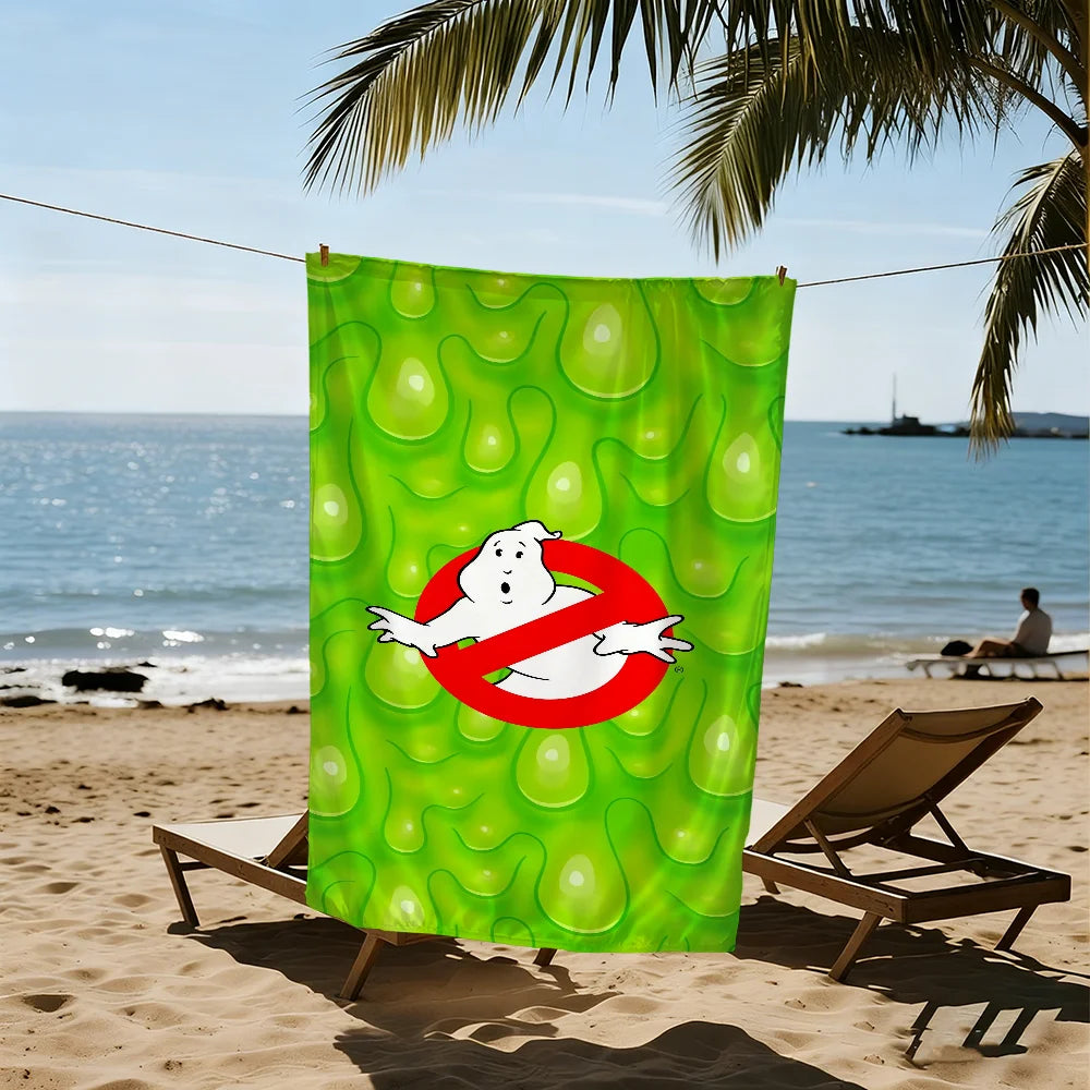 Ghostbusters Anime Quick-Dry Beach Towel | Soft Pool & Travel Quick-Dry Beach Towel Peaceful Pleasures Health and Wellness