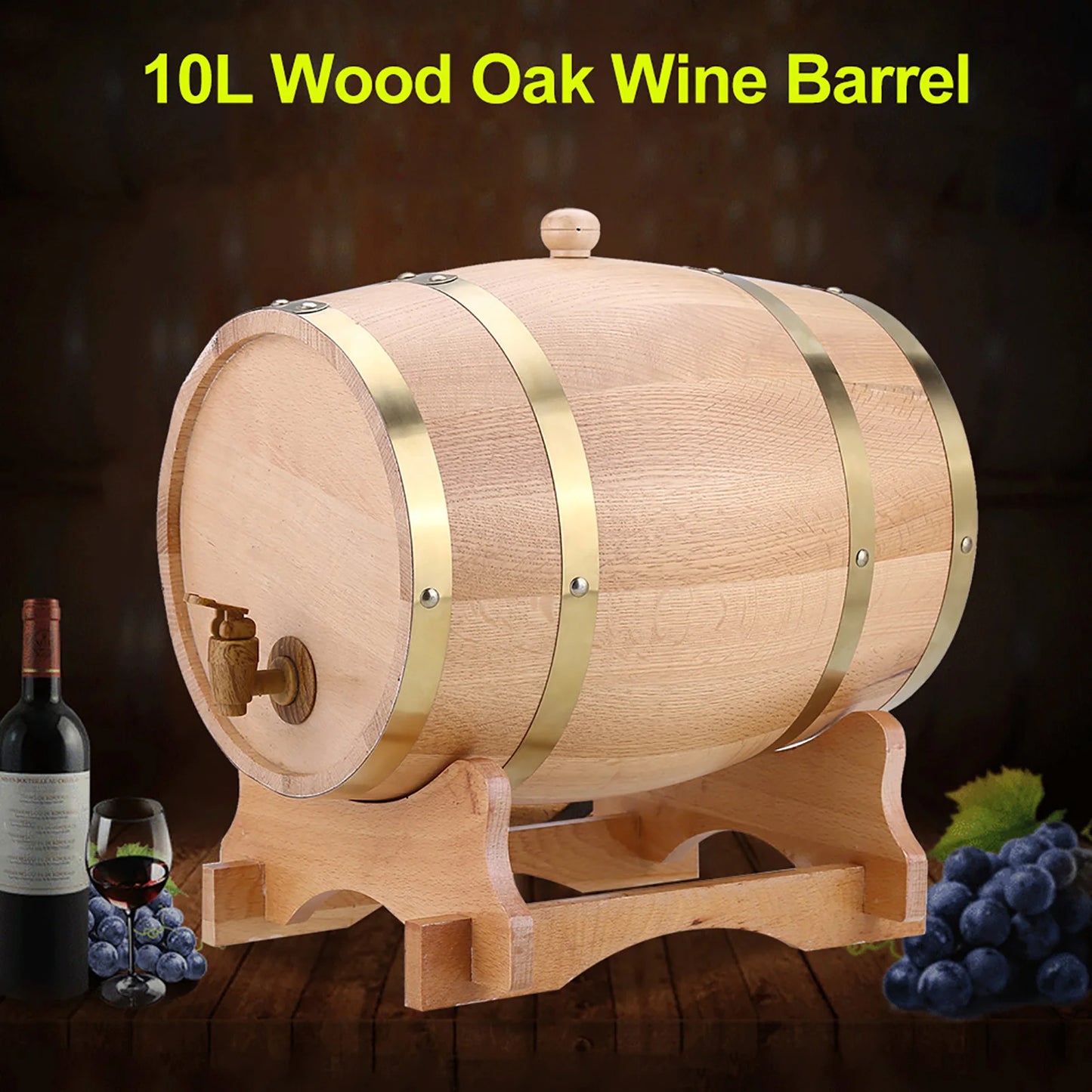 Oak Barrel Vintage Wood Timber Wine Beer Whiskey Rum Port