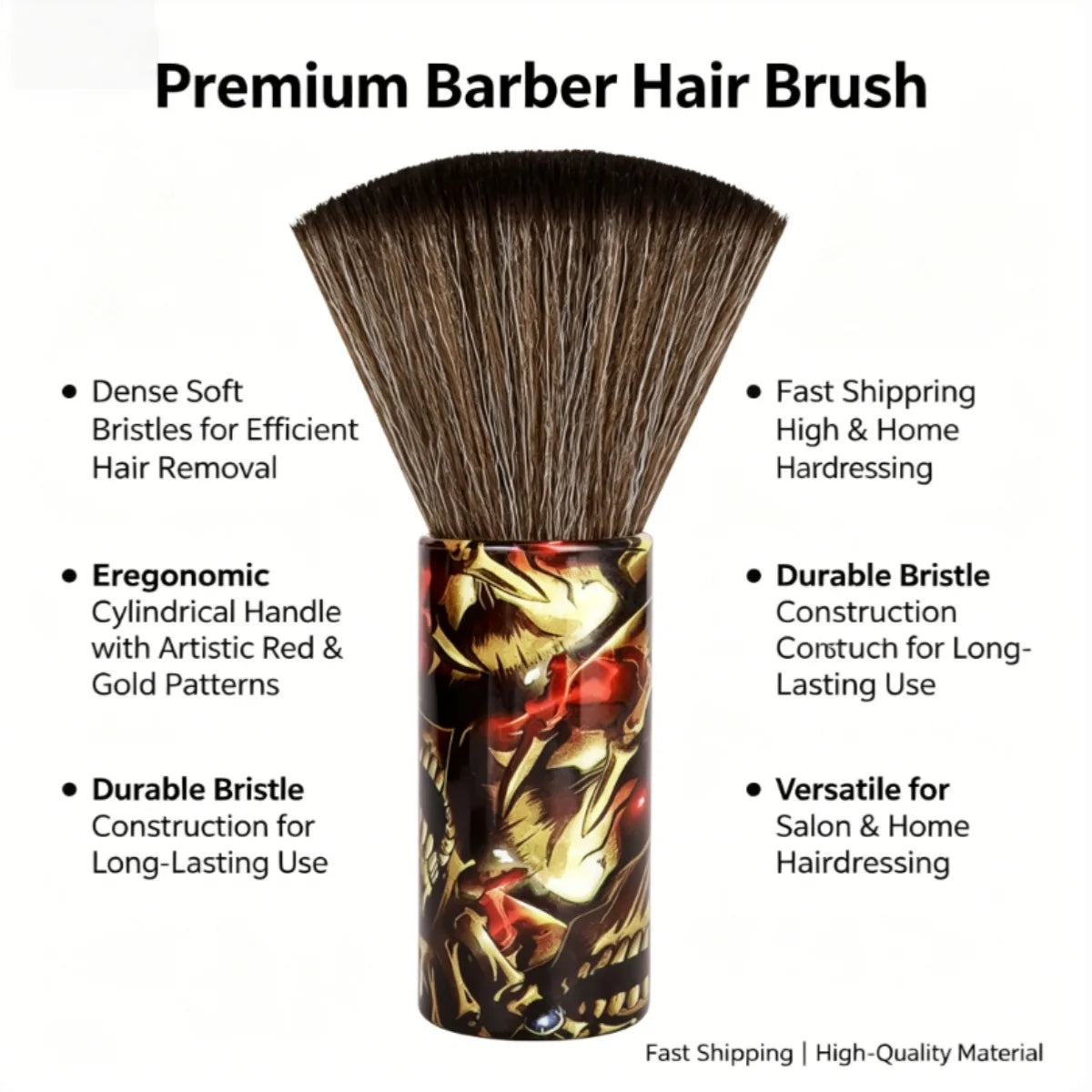 Premium Barber Neck Duster Brush With Soft Bristles, Gentle Hair Removal Brush For Salon Barbershop Hairdressing Cleaning Tools Peaceful Pleasures Health and Wellness