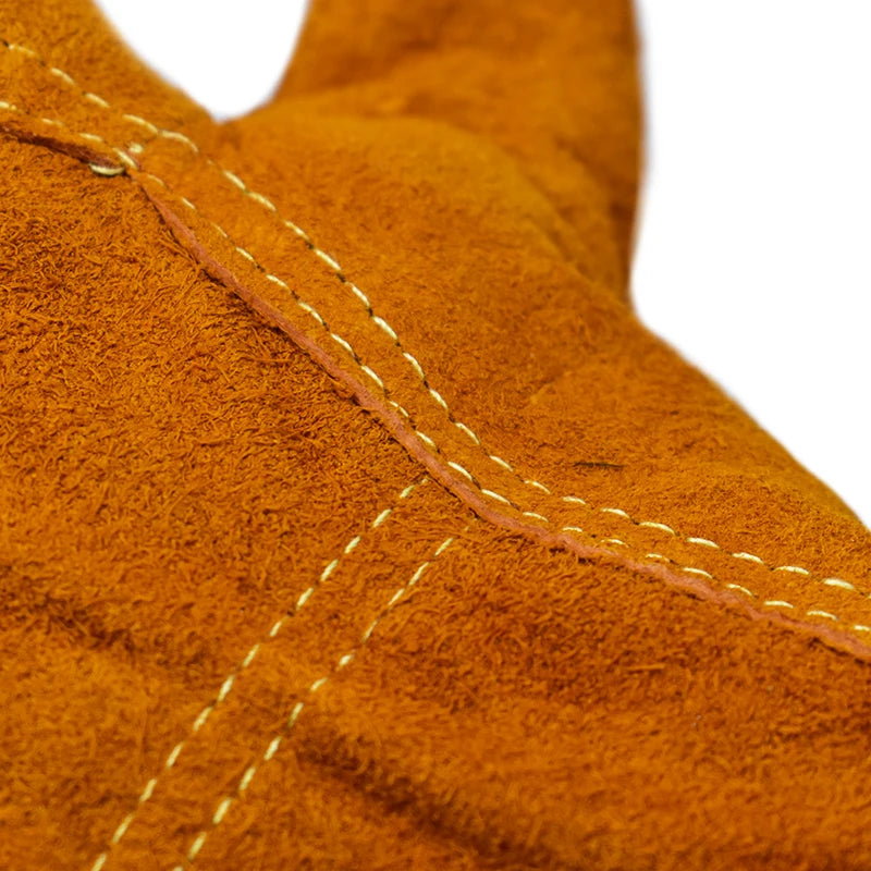3/5/10 Pairs Labor Protection Work Gloves Soft Cowhide Welding Safety Protection Wear-Resistant Insulated Welding Gloves Peaceful Pleasures Health and Wellness