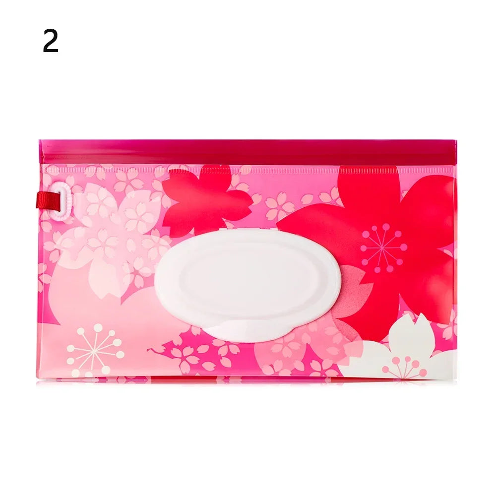 Baby Wet Wipes Carrying Case Bag | Stroller Snap-Strap Clutch