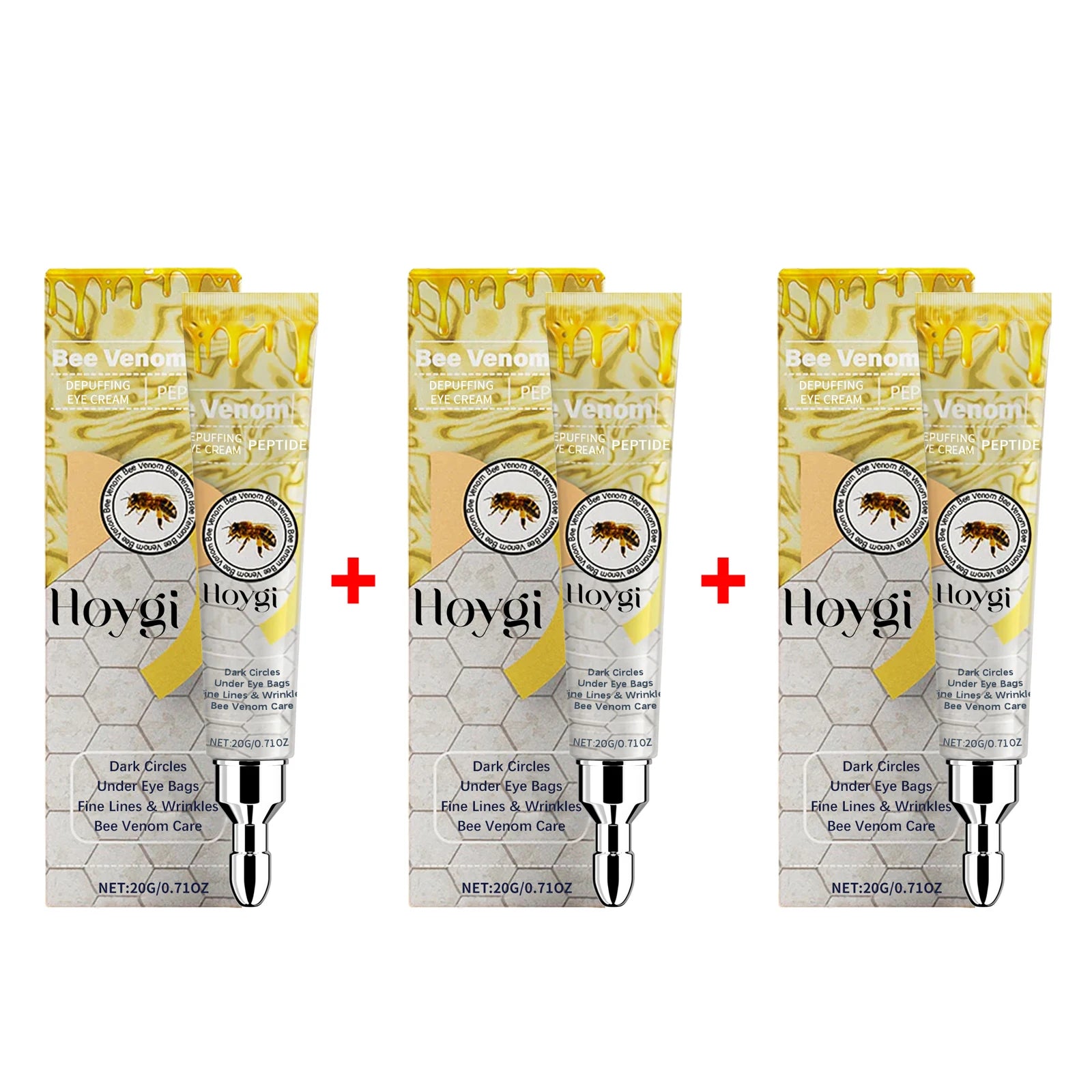 Bee Venom Eye Serum for Eliminate Eye Swelling Remove Eyes Bags Anti Dark Circles Puffiness Brighten Lifting Eye Cream Stick 20g Peaceful Pleasures Health and Wellness 3 X 20g boxed