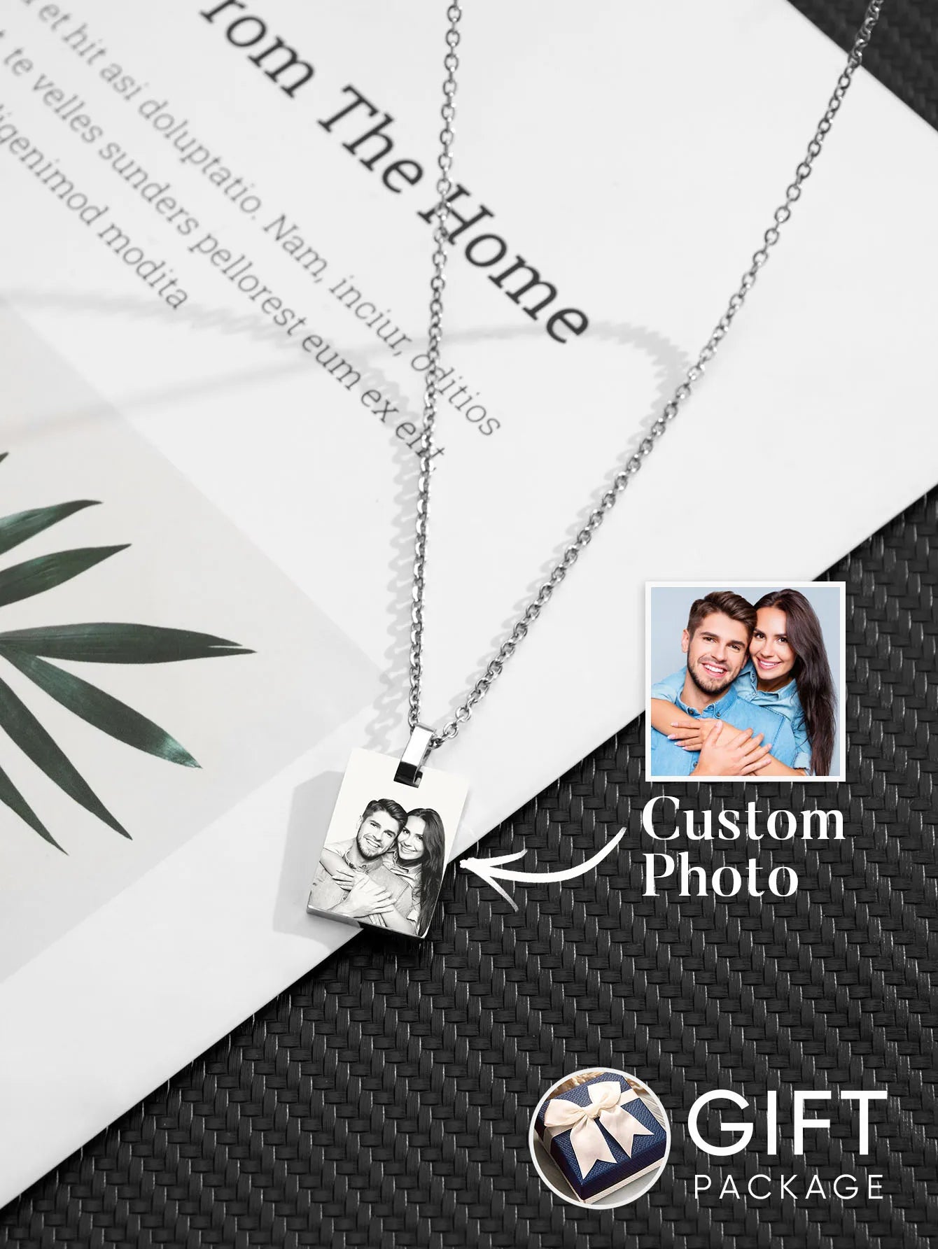 Custom Photo Necklace | Laser Engraved Stainless Steel Pendant