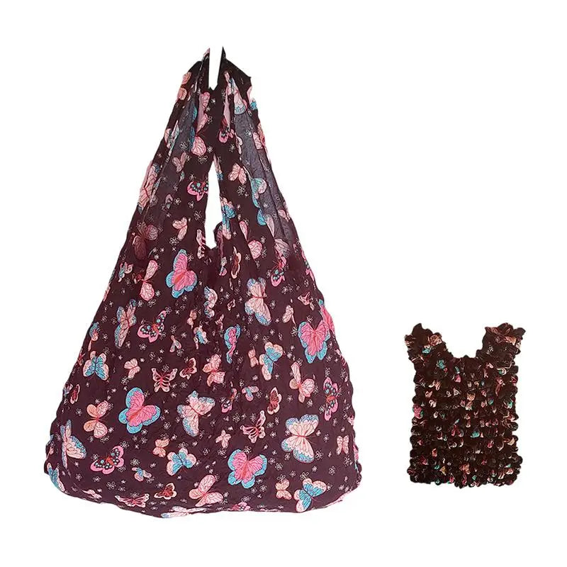 Foldable Pleated Stretch Shopping Bag | Large Capacity Tote