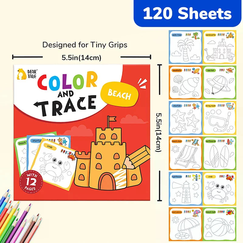 10-Book Kids' Coloring Set – 10 Cartoon Themes, Ages 3–6