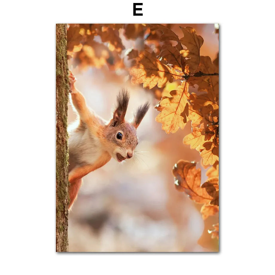 Fall Deer Autumn Canvas Wall Art Print | Living Room Decor