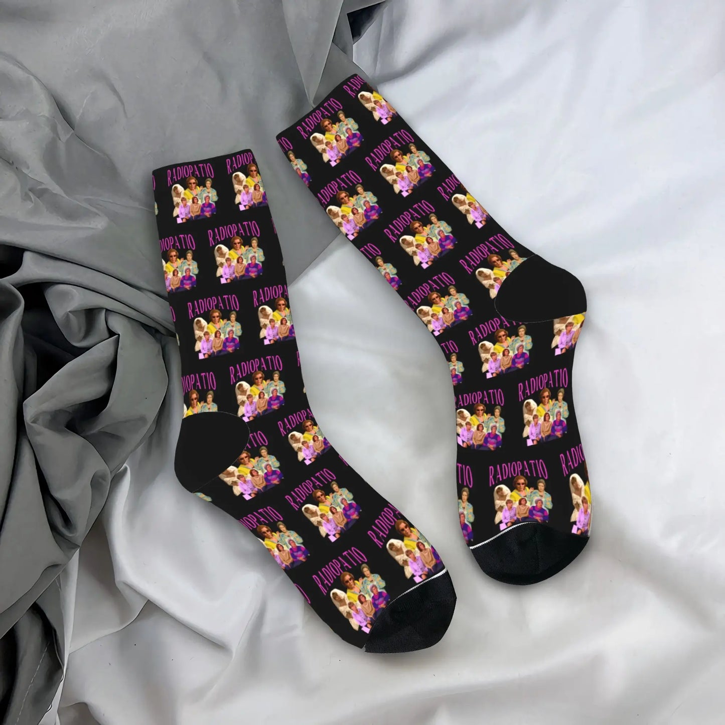 Aquí No Hay Quien Viva Novelty Crew Socks | Men's Non-Slip Novelty Crew Socks Peaceful Pleasures Health and Wellness 9 One Size