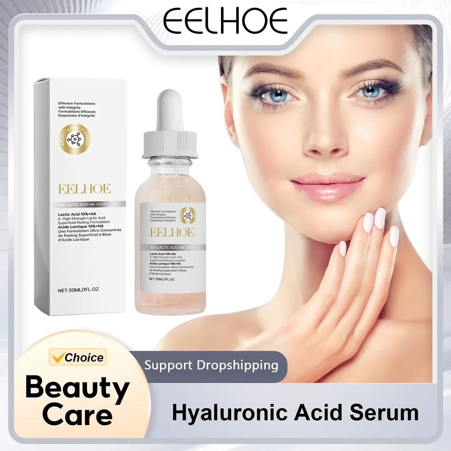 EELHOE Hyaluronic Acid & Lactic Acid Face Serum 30ml