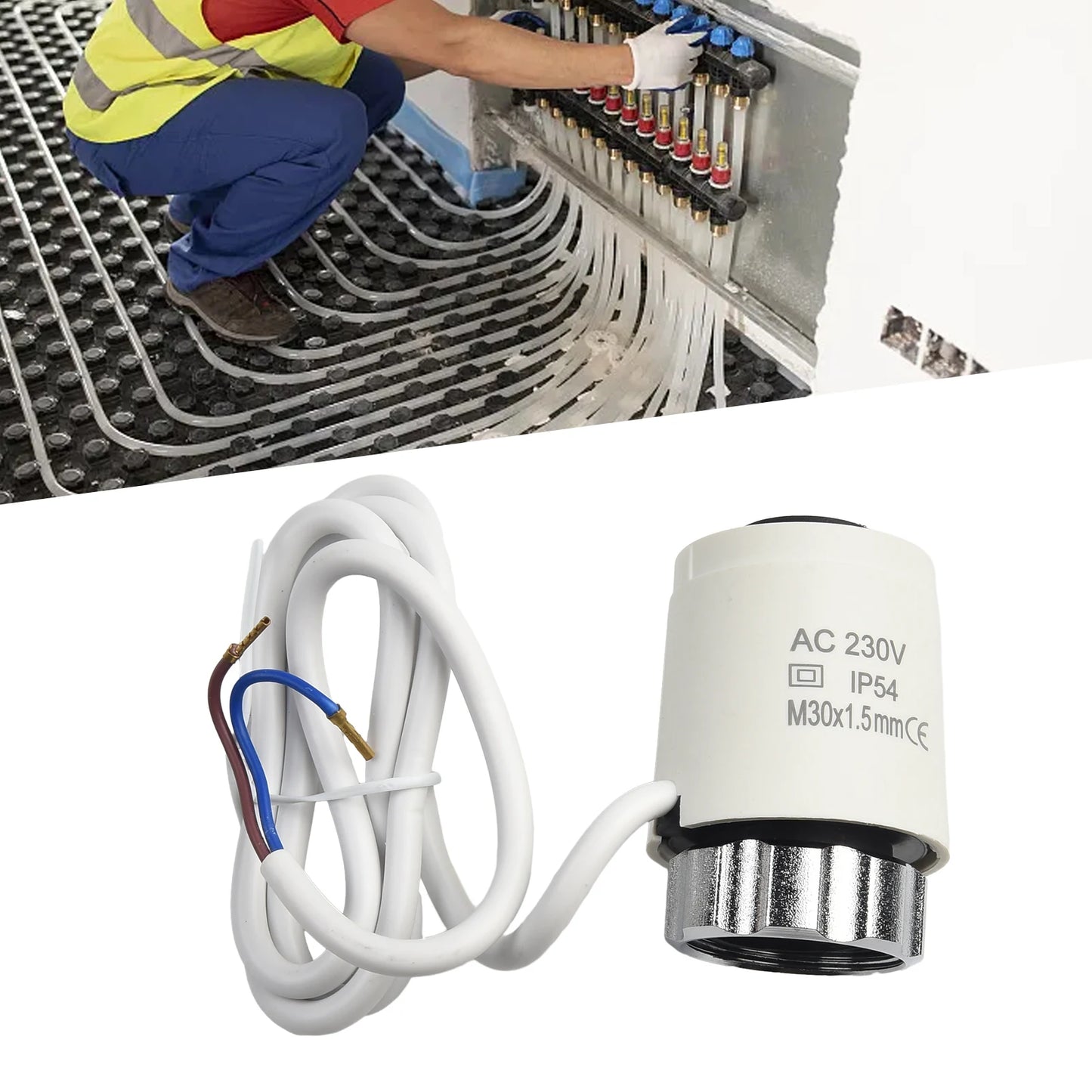 230V Floor Heating Actuator Thermostatic M30 Normally Open&closed
