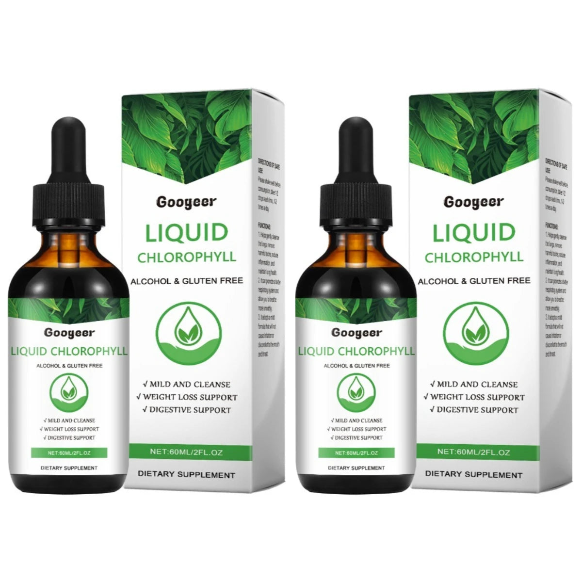 Googeer Liquid Chlorophyll Drops Alcohol-Free 60ml | Wellness