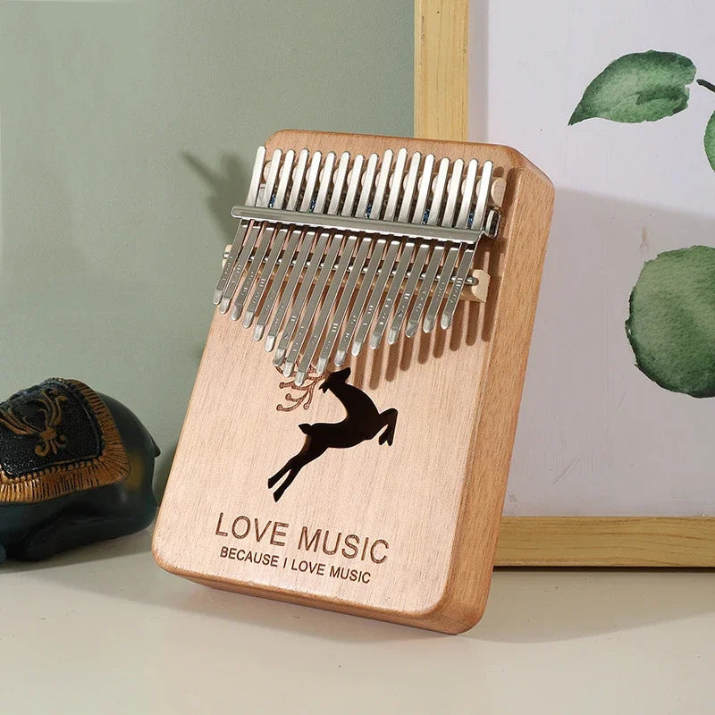 Kalimba 17 Keys Thumb Piano Wood Mahogany Mbira Body Afircan Sanza