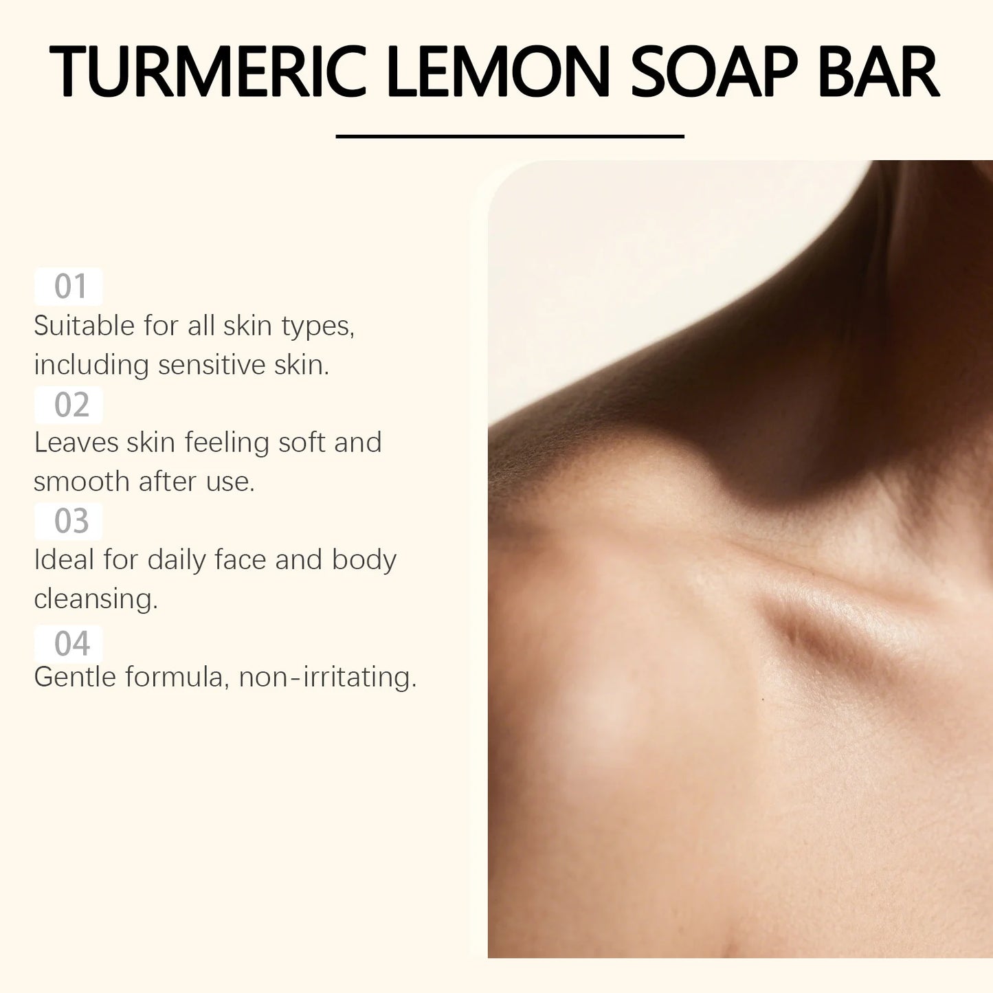 OceAura Turmeric Lemon Brightening Soap Bar – 100g Natural