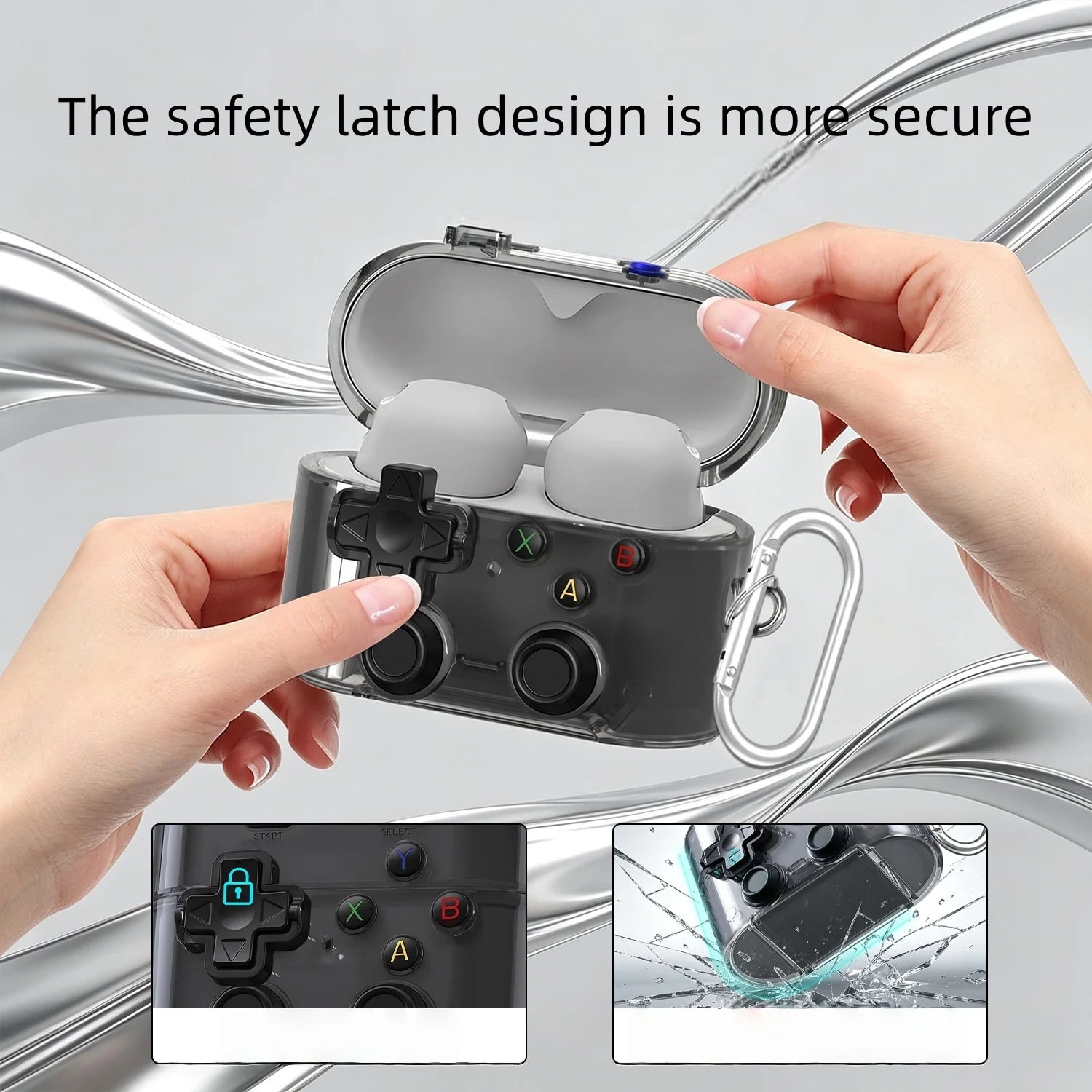 Transparent Protective Case For WF-1000XM6 Headphones Secure Locking Mechanism For Added Stability Doubles As A Phone Stand Peaceful Pleasures Health and Wellness