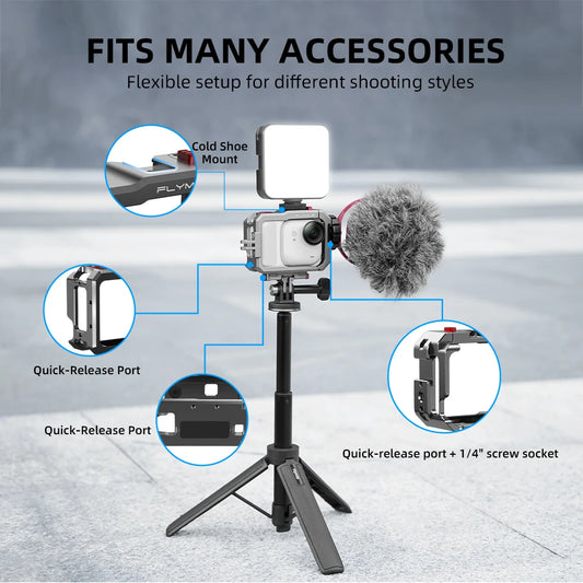 Aluminum Alloy For Insta360 Go Ultra Protective Case Metal Protective Frame For Action Cameras Expansion Quick-Release Accessory Peaceful Pleasures Health and Wellness Default Title