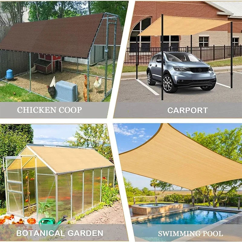 HDPE Shade Cloth Net UV & Heat Protection – Patio Garden 2x2m 2x4m