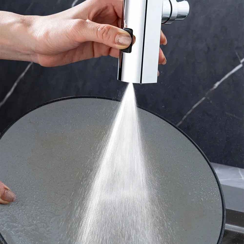 Feiyu Three Level Waterfall Universal Faucet Extension Device Vegetable Washing Splash Proof Device Rotatable Universal Jointbox Peaceful Pleasures Health and Wellness