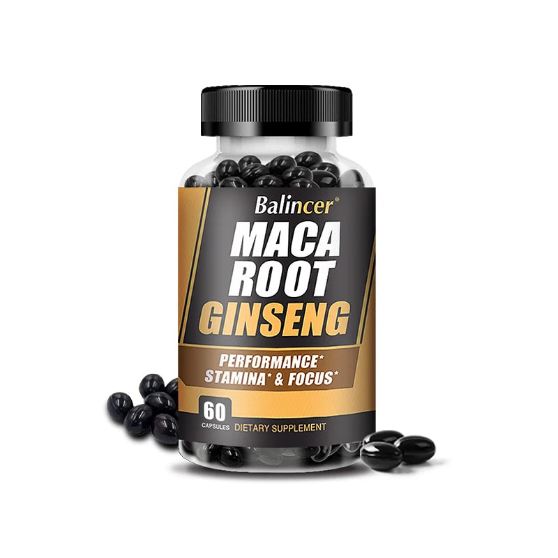 Natural Maca & Ginseng Capsules – Energy, Stamina & Mood Boost