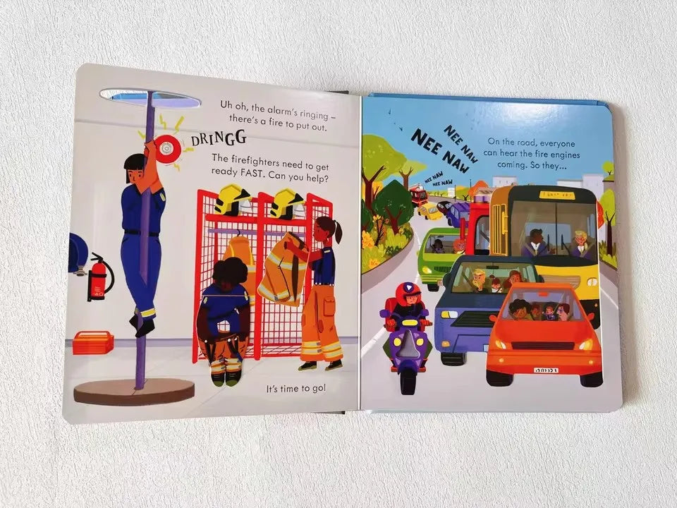 Usborne Peep Inside How Fire Engine Works 3D Flap Picture Books Kids