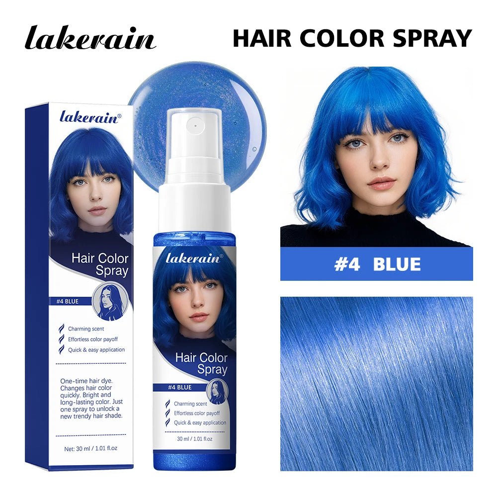 Temporary Hair Color Spray — Washable, Glitter Formula, Party & Cosplay Styling | 30ml Peaceful Pleasures Health and Wellness Blue