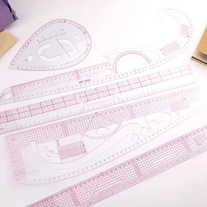 6PCS French Curve Ruler Soft Patchwork Ruler Measure Tailor Ruler Drawing Template DIY Sewing Accessories Tool Kit Peaceful Pleasures Health and Wellness