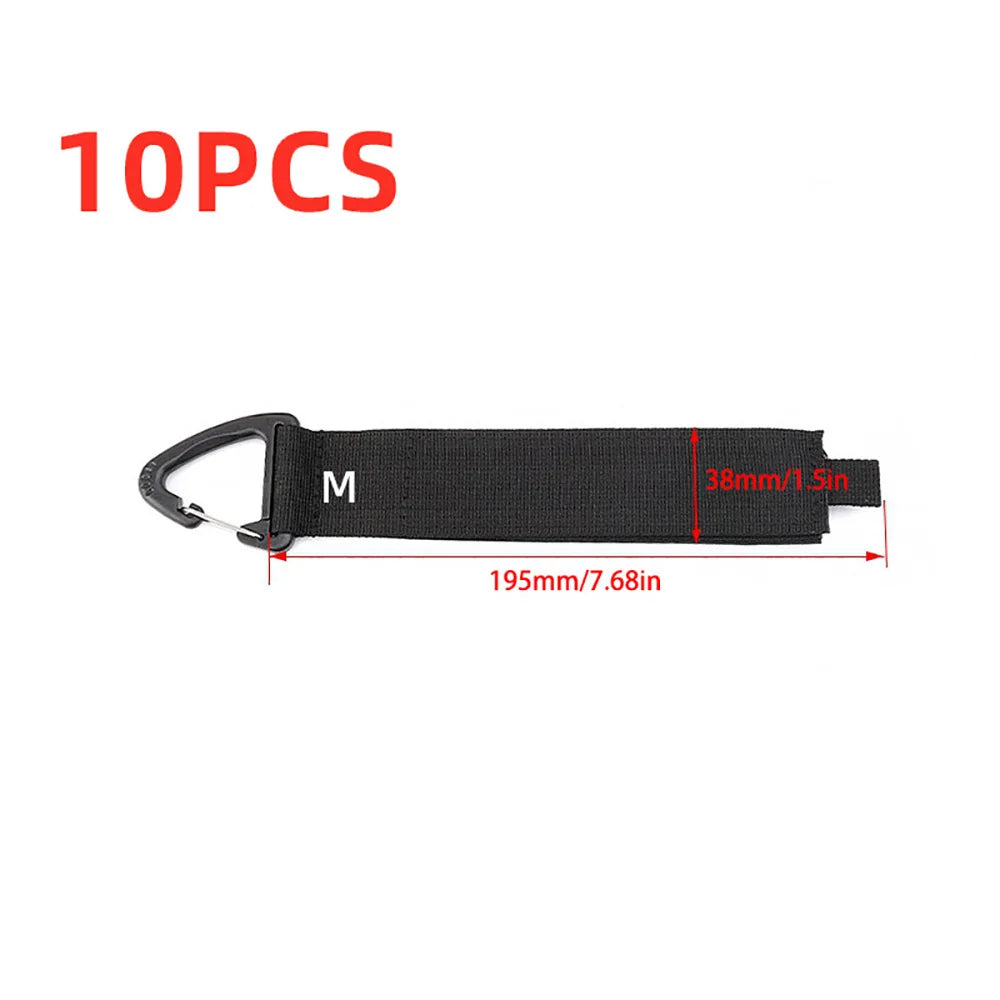 Heavy Duty Nylon Cord Storage Straps with Carabiner S/M/L