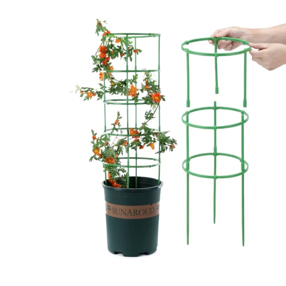 3 Set Durable Green Plant Support Pile Half Round Removable Climbing Vines Stake Easy to Use Bonsai Fixing Rod Peaceful Pleasures Health and Wellness
