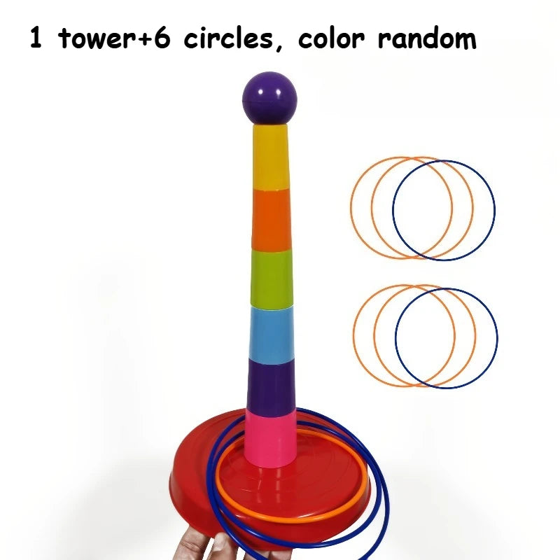 Outdoor Ring Toss Game – Colorful Hoop Set for Kids & Parties