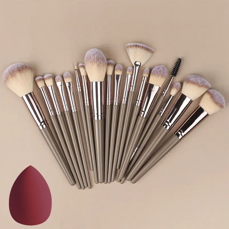 RUNTOIN Makeup Brush Set 3–20 Pcs | Soft Synthetic Brushes