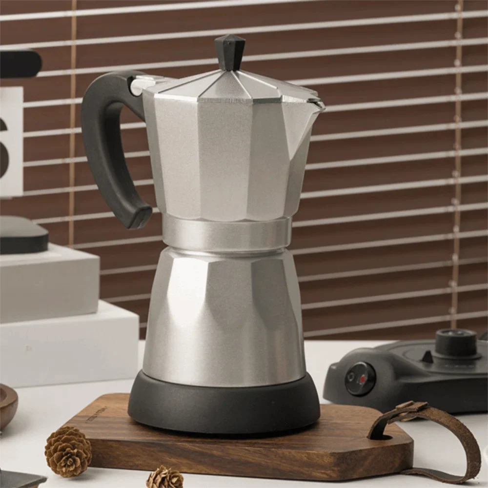 Italian All-Aluminum Electric Moka Espresso Pot 220V EU Plug