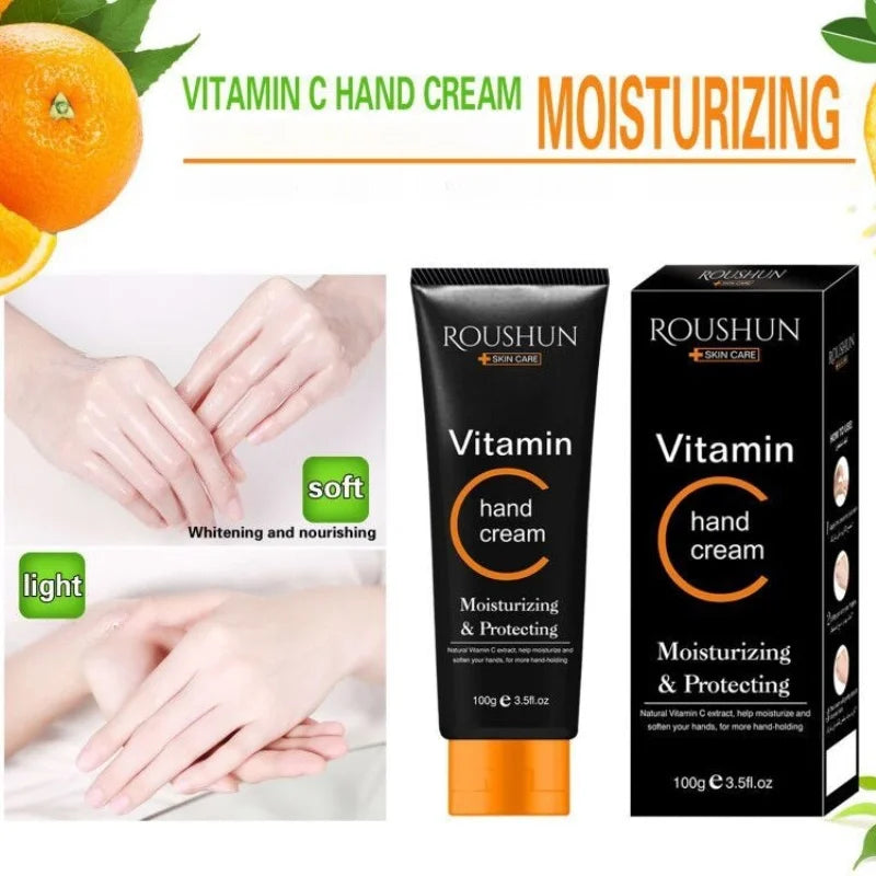 ROUSHUNVitaminCHand cream vitamin C hand creamMoisturizing, Refreshing, Non-Greasy, Moisturizing, Hand Cream，Suitable for All Sk Peaceful Pleasures Health and Wellness