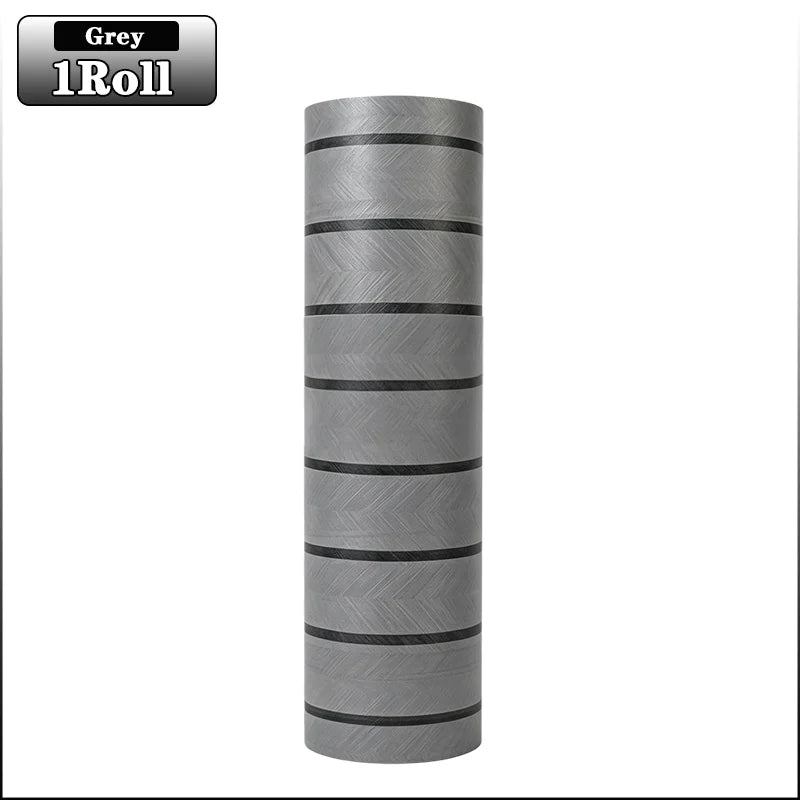 Peel & Stick Wallpaper Brown Grid Faux Plaid Waterproof PVC