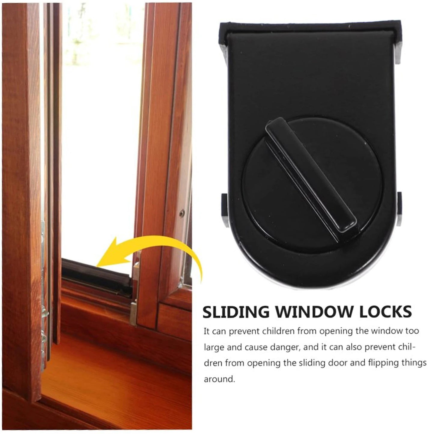 No Drilling and Effortless Door Lock Baby Safe Safety Sliding Door Window Lock Suitable for Sliding Windows Peaceful Pleasures Health and Wellness