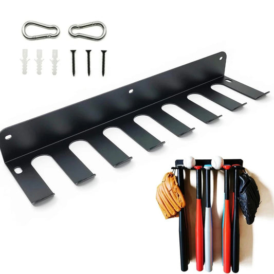 Wall Mounted Baseball Bat Storage Rack, Multi-Purpose Hook Suitable for Home Gym Equipment Peaceful Pleasures Health and Wellness