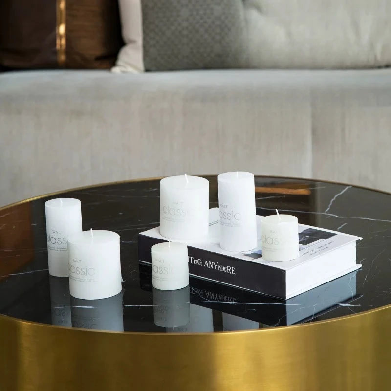 Classic European Ivory White Large Candle Smokeless and Odorless Romantic Wedding Hotel Decoration Festival Supplies Peaceful Pleasures Health and Wellness