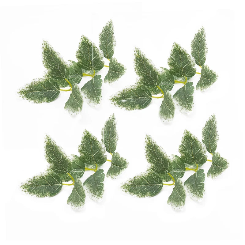 Artificial Silk Rose Leaf Stems – Wedding & Home Décor (50/100pc)