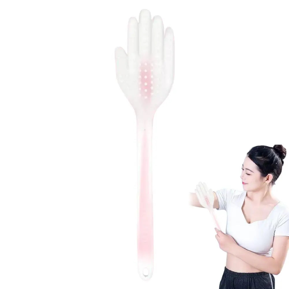 Silicone Meridian Slap Board Gua Sha Plate Beating Massage Bat For Back Body Massager Detox Massage Stick Blood Circulation Peaceful Pleasures Health and Wellness pink