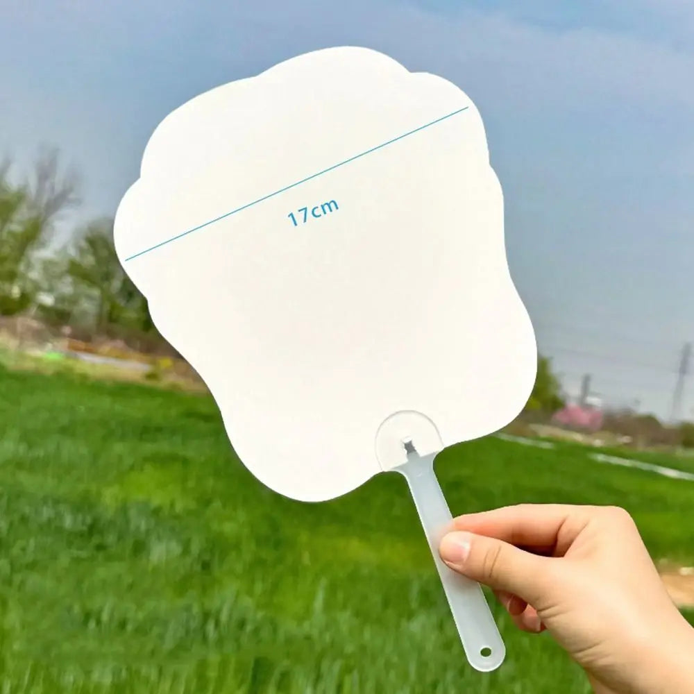 Blank Round Handheld Fan for Kids – DIY Painting & Graffiti