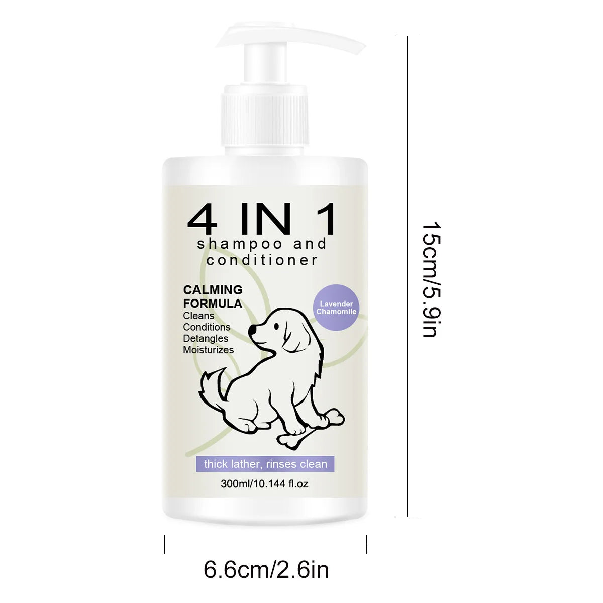 4 in 1 Pet shampoo and conditioner Special shampoo for dogs and cats Keep pets clean and fragrant to prevent hair loss Peaceful Pleasures Health and Wellness