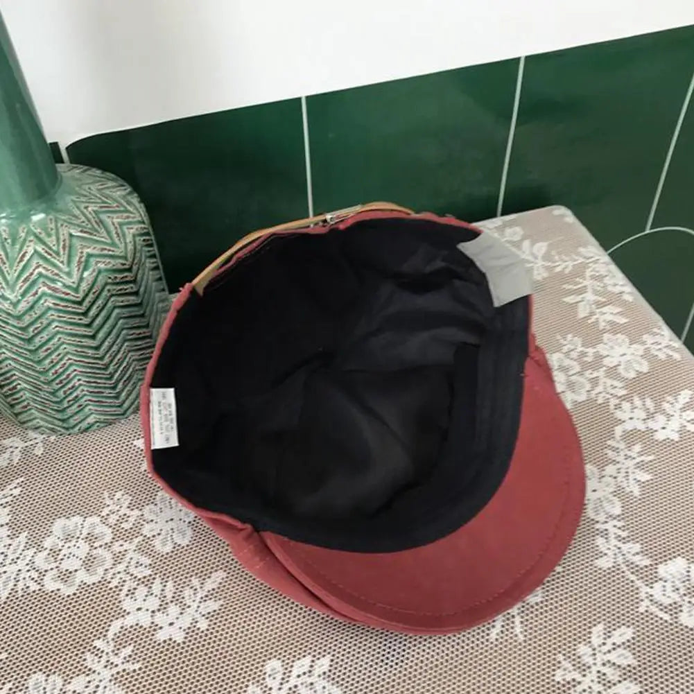 Retro fashion hat can be worn front or back duckbill cap women's khaki newsboy cap trendy beret women's painter's hat Peaceful Pleasures Health and Wellness