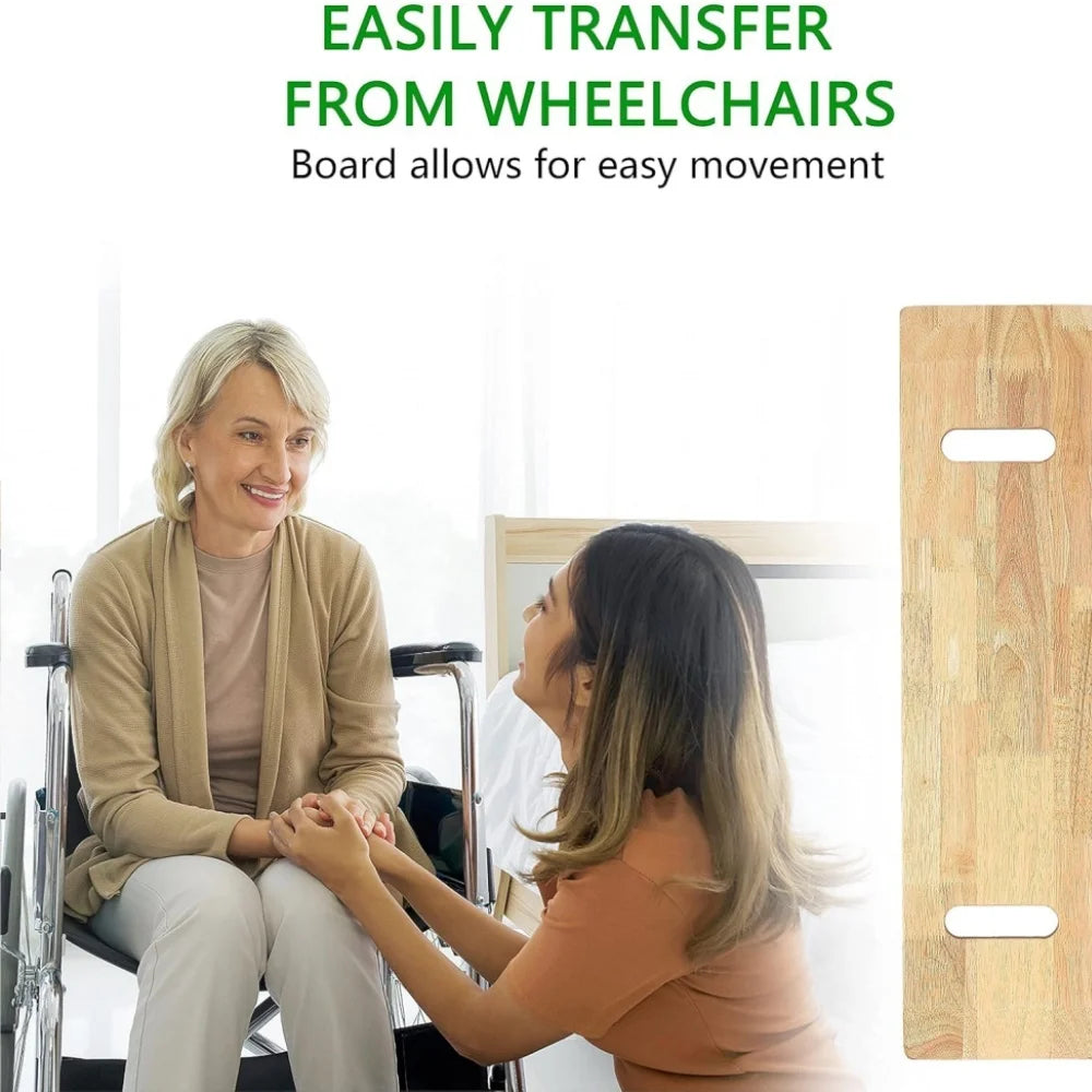 Wooden Transfer Board – Heavy-Duty Hardwood for Wheelchair & Bed