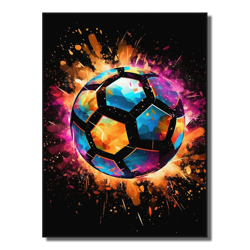 Neon Red Video Game Character Canvas Wall Art | Unframed Poster