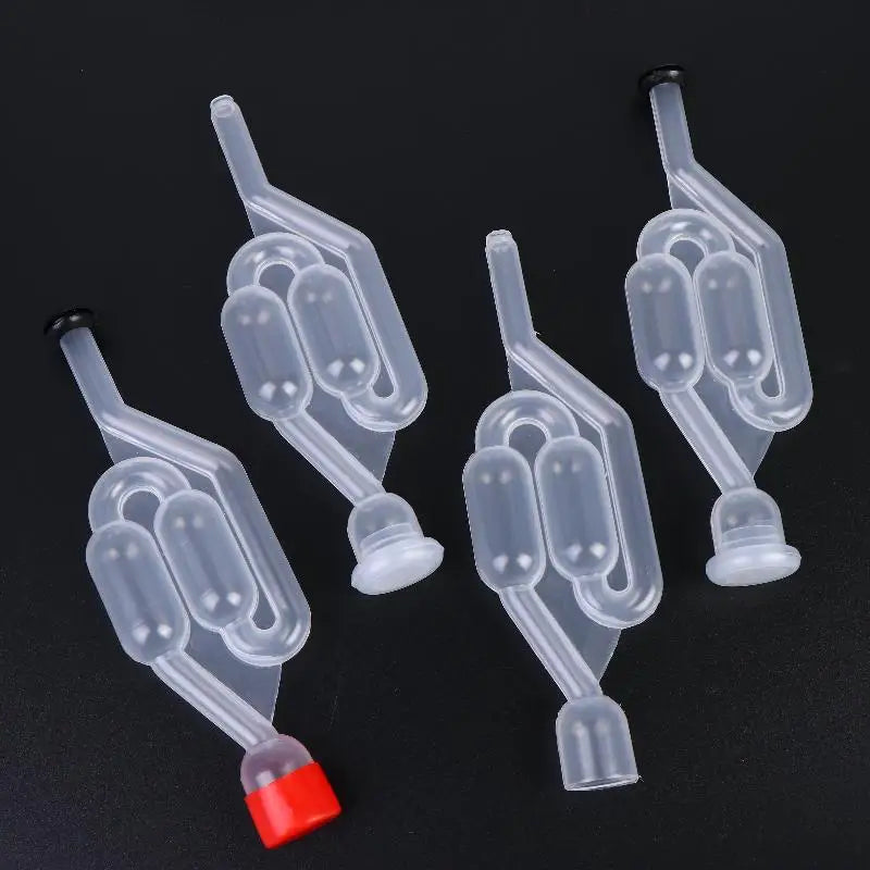 New 2/4Pcs Homebrew Bubble Airlock Carboys Stopper & Fermenter Seal Valve With Food Grade Grommets S-Shape Airlocks Peaceful Pleasures Health and Wellness