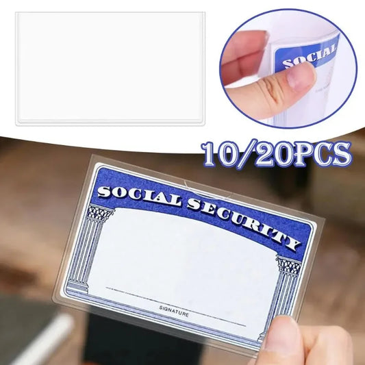 10-Pack Clear PVC Card Sleeves | Credit & ID Card Protectors Card Protective Sleeves Peaceful Pleasures Health and Wellness