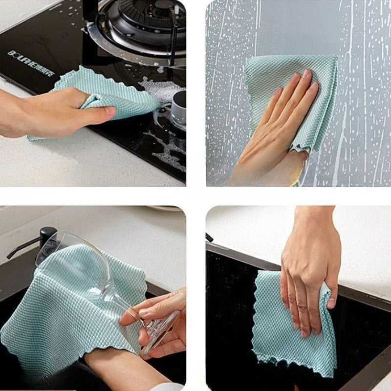 10-Pack Microfiber Cleaning Cloths – Streak-Free, Lint-Free
