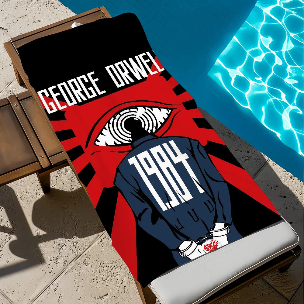 1984 George Orwell Quick-Dry Beach Towel | Travel & Pool Towel Quick-Dry Beach Towel Peaceful Pleasures Health and Wellness z11 STJ150x180CM