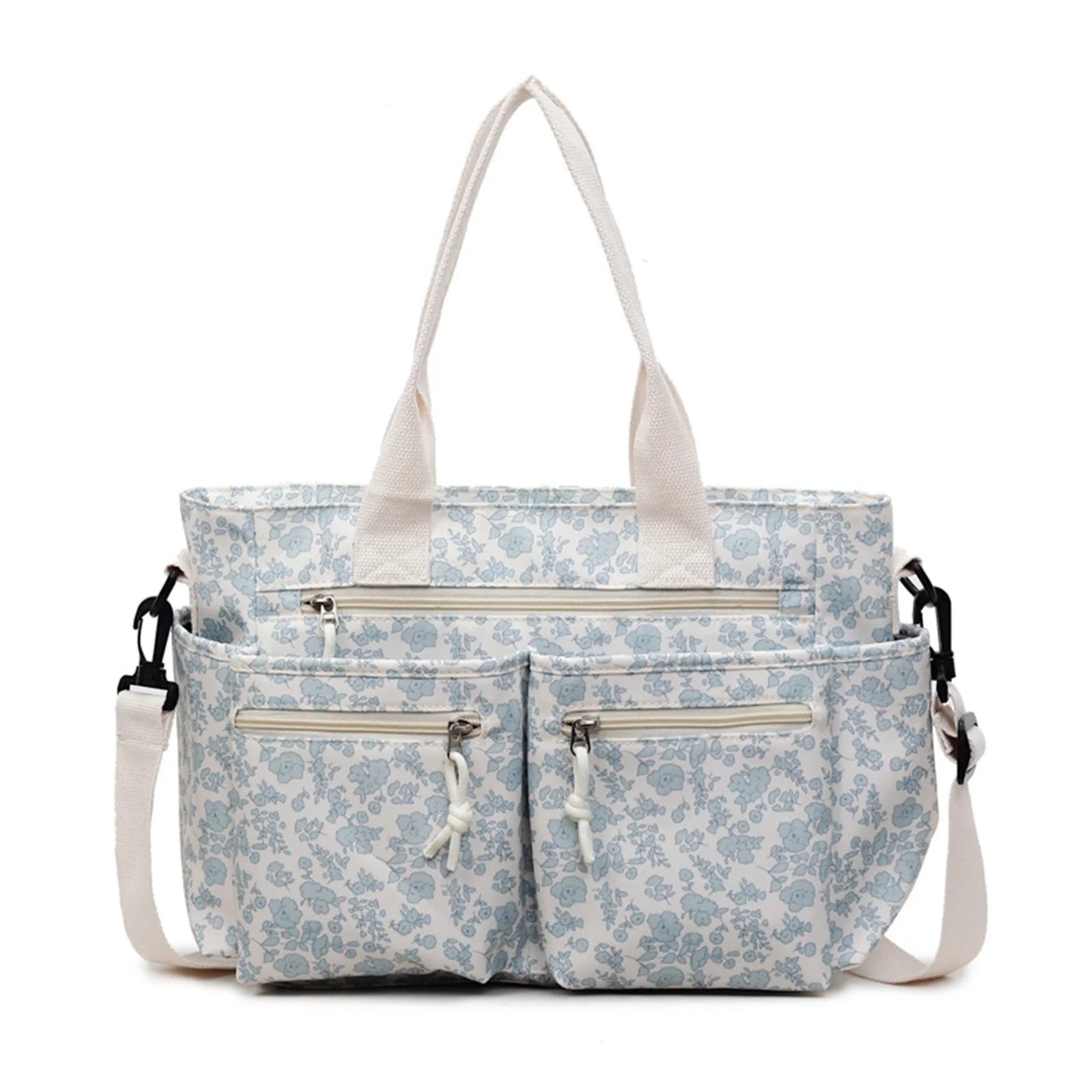 Large Capacity Shoulder Bag Korean Style Fashion Tote Handbag With Adjustable Strap For Daily Use Peaceful Pleasures Health and Wellness Creamy white