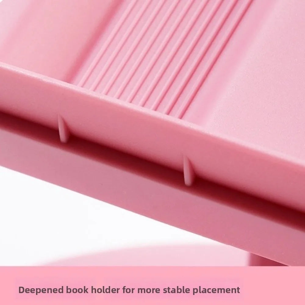 Height Adjustable Lifting Reading Bookshelf with Page Clip Non-Slip Base Tablet Books Holder Multifunctional Folding Peaceful Pleasures Health and Wellness