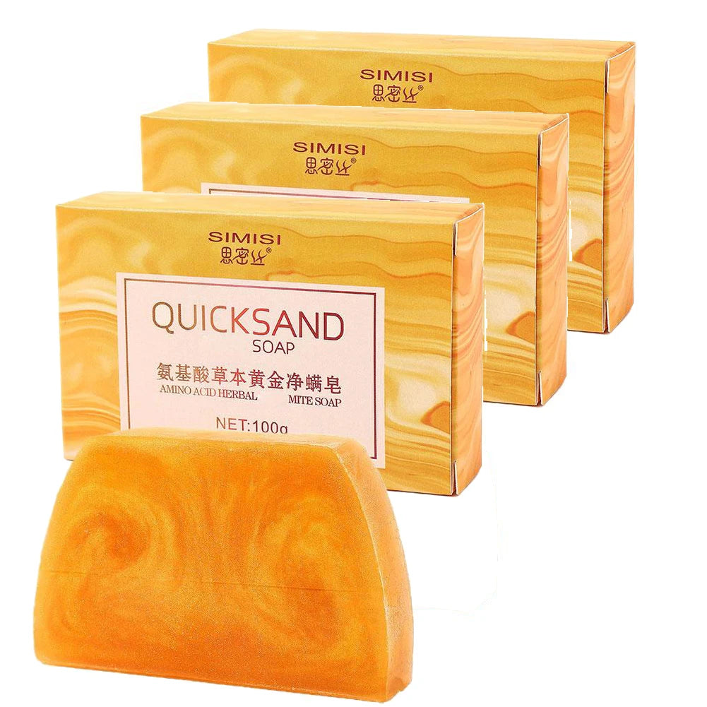Gold Essential Oil Handmade Soap Bar – Pore Cleansing, Moisturizing & Fragrant Bath Soap 100g (3 or 6 Pack) Peaceful Pleasures Health and Wellness 100g X3